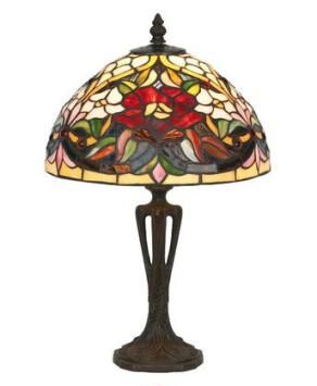 kleine tiffany lamp veelkleurige bloemmotief